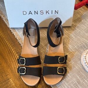 Danskin Black Buckle Sandals for Women